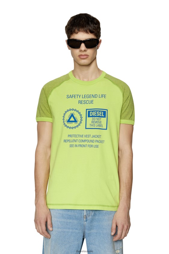 Diesel t-dieglan Apparel Green Fluo Men 2XT44N203