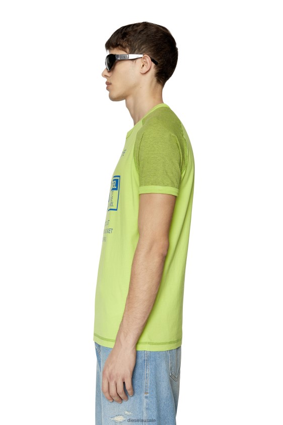 Diesel t-dieglan Apparel Green Fluo Men 2XT44N203