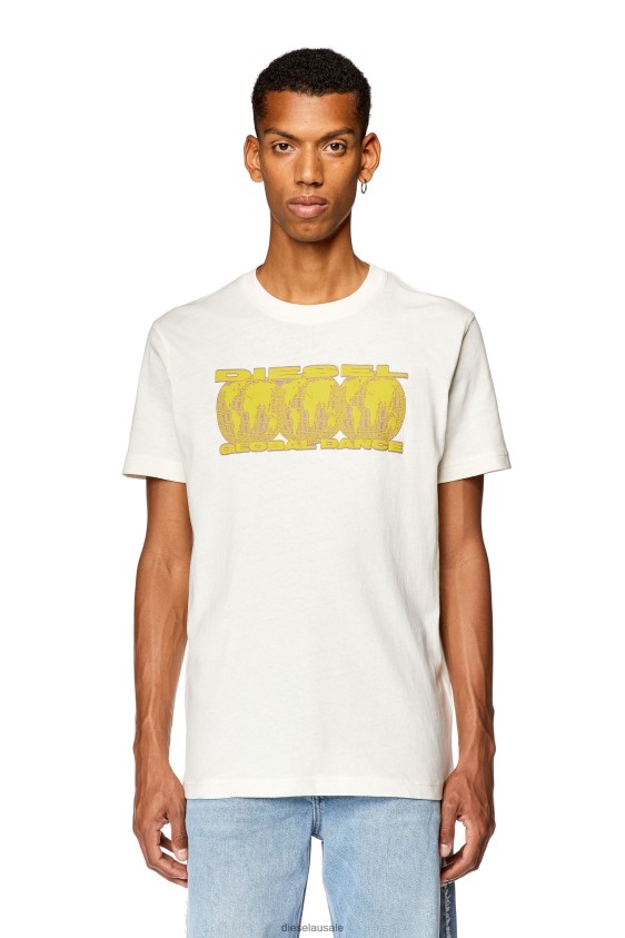 Diesel t-diegor-l10 Apparel White Men 2XT44N265