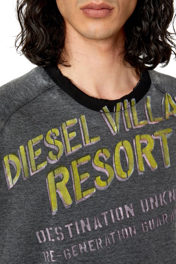Diesel t-dielan Apparel Grey Men 2XT44N224