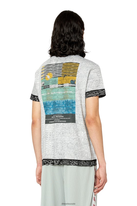 Diesel t-inyside Apparel Grey Men 2XT44N173