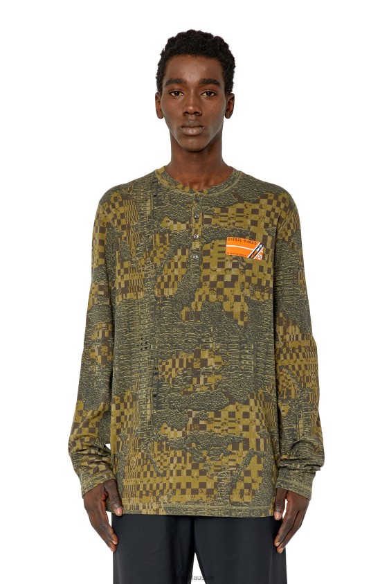 Diesel t-juser-g1 Apparel Military Green Men 2XT44N218