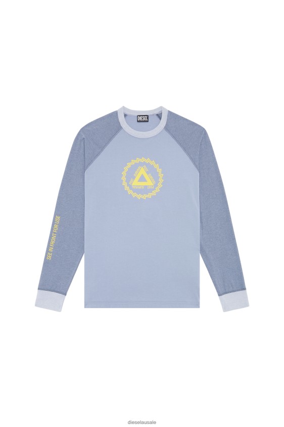 Diesel t-juslan-ls Apparel Light Blue Men 2XT44N201