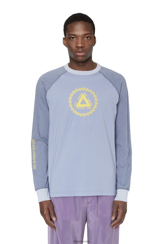 Diesel t-juslan-ls Apparel Light Blue Men 2XT44N201