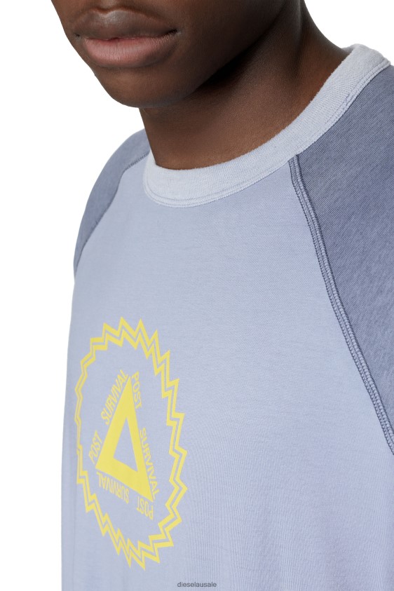 Diesel t-juslan-ls Apparel Light Blue Men 2XT44N201