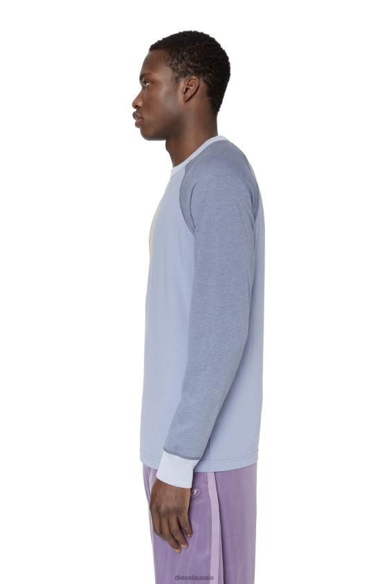 Diesel t-juslan-ls Apparel Light Blue Men 2XT44N201