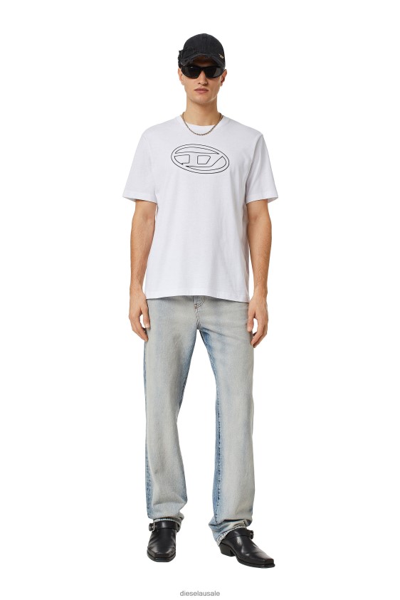 Diesel t-just-bigoval Apparel White Men 2XT44N195
