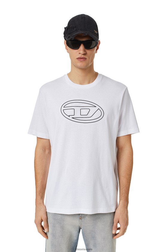 Diesel t-just-bigoval Apparel White Men 2XT44N195