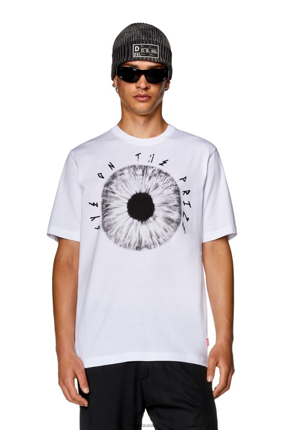 Diesel t-just-l19 Apparel White Men 2XT44N247