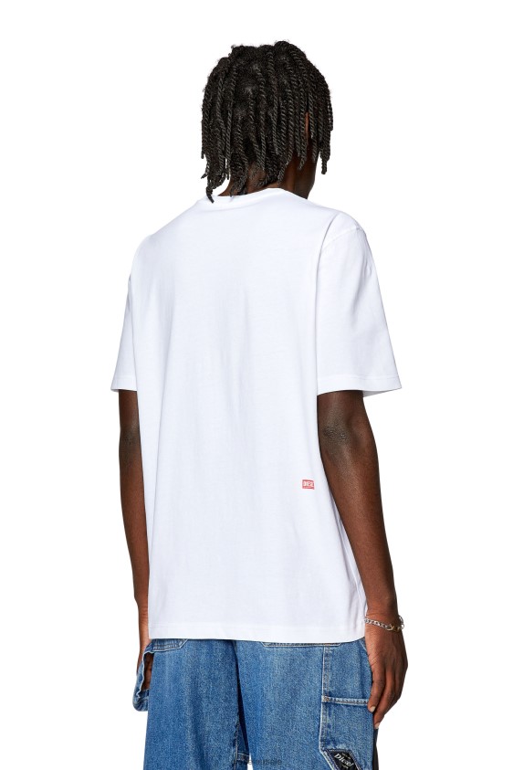 Diesel t-just-l7 Apparel White Men 2XT44N258