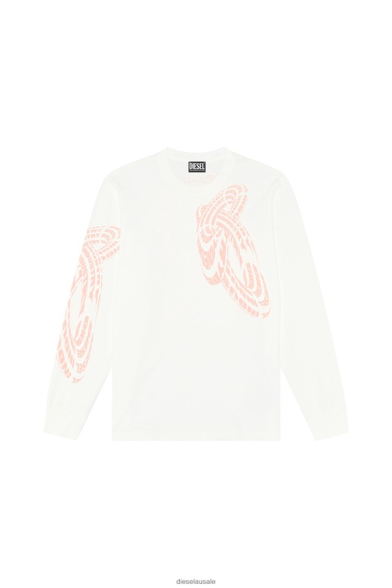 Diesel t-just-ls-g1 Apparel White Men 2XT44N179