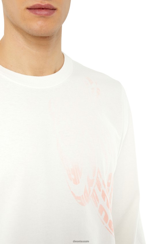 Diesel t-just-ls-g1 Apparel White Men 2XT44N179
