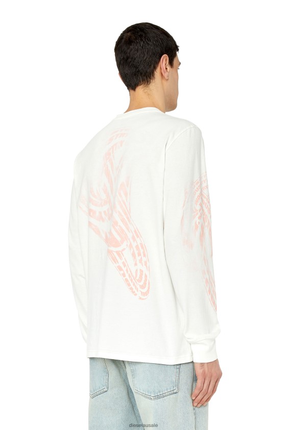Diesel t-just-ls-g1 Apparel White Men 2XT44N179