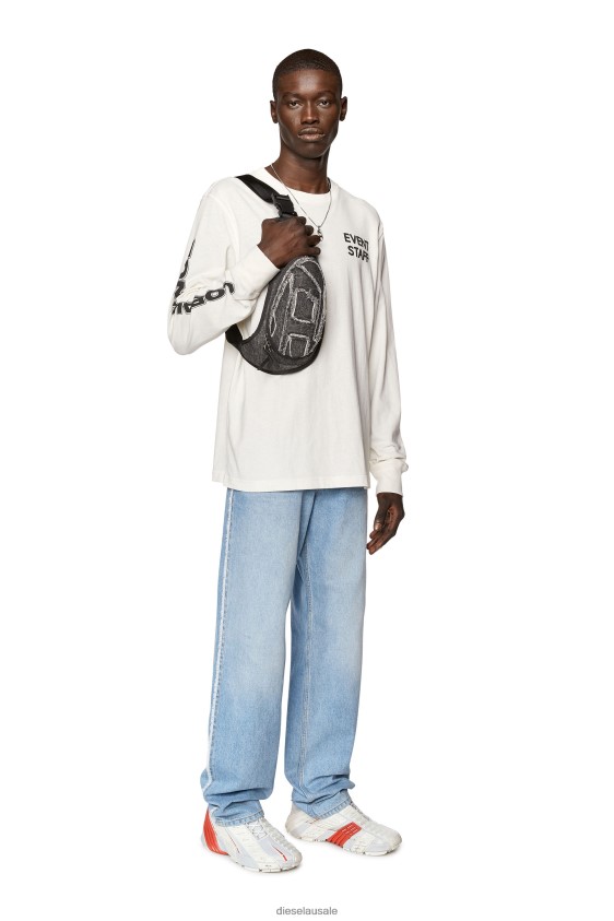 Diesel t-just-ls-l3 Apparel White Men 2XT44N264