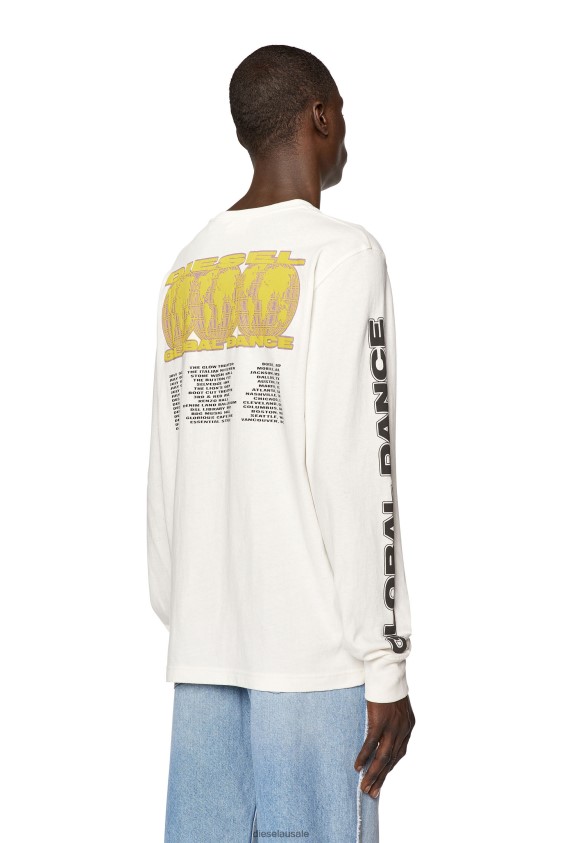 Diesel t-just-ls-l3 Apparel White Men 2XT44N264