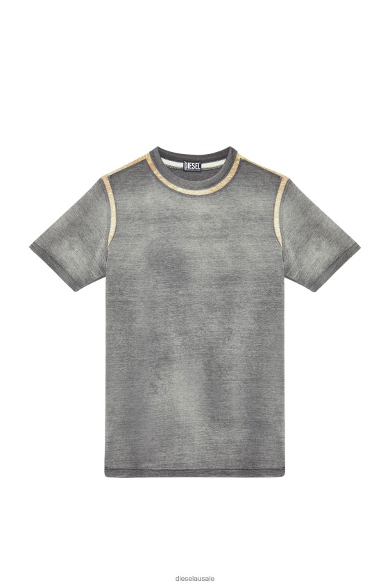 Diesel t-justindi Apparel Grey Men 2XT44N231