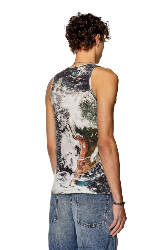Diesel t-lifty-l2 Apparel Black/White Men 2XT44N275