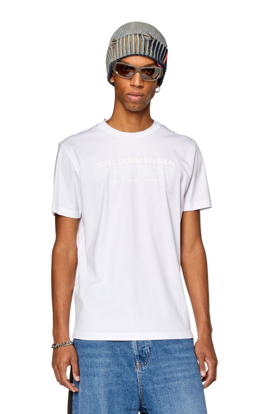 Diesel t-miegor-l12 Apparel White Men 2XT44N262