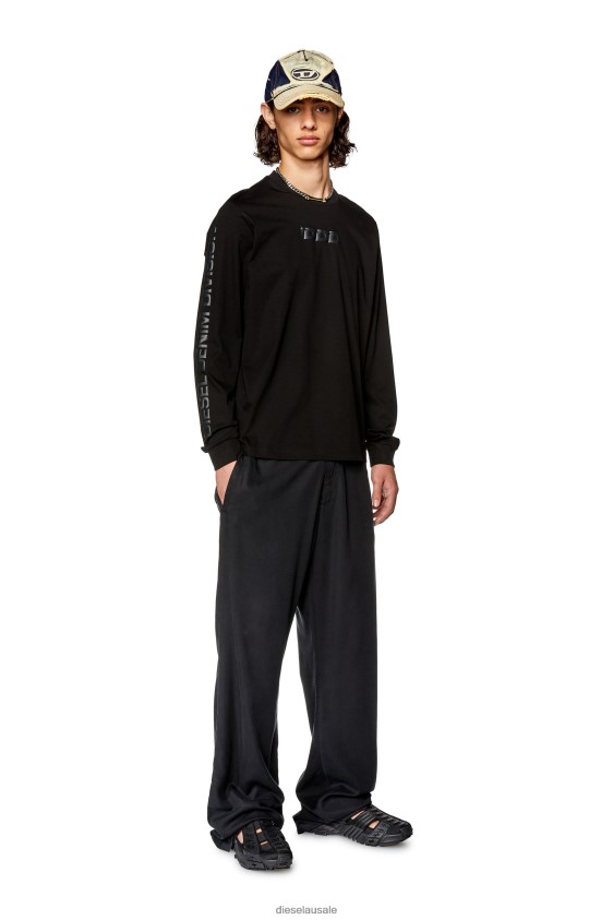 Diesel t-must-ls-l4 Apparel Black Men 2XT44N280