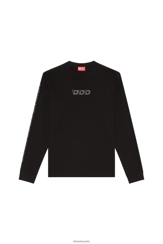 Diesel t-must-ls-l4 Apparel Black Men 2XT44N280