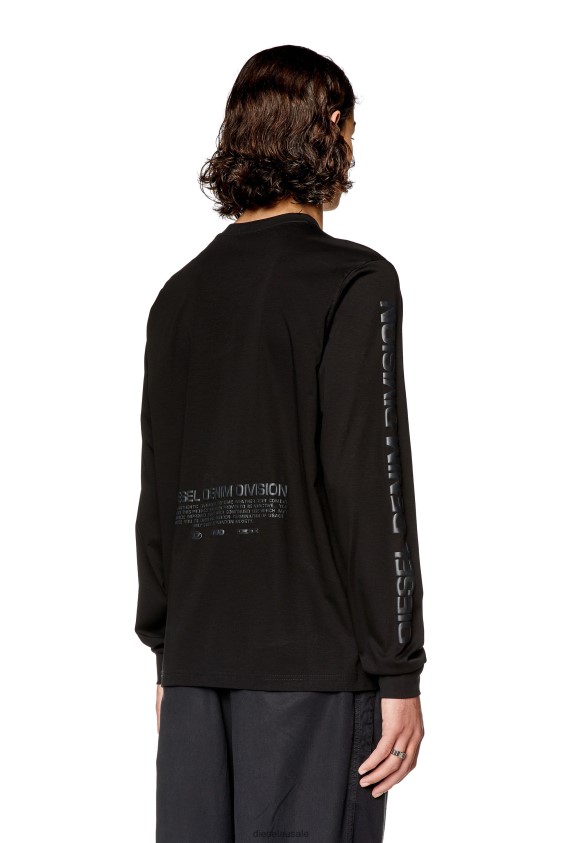 Diesel t-must-ls-l4 Apparel Black Men 2XT44N280