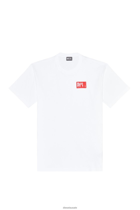 Diesel t-nlabel Apparel White Men 2XT44N241