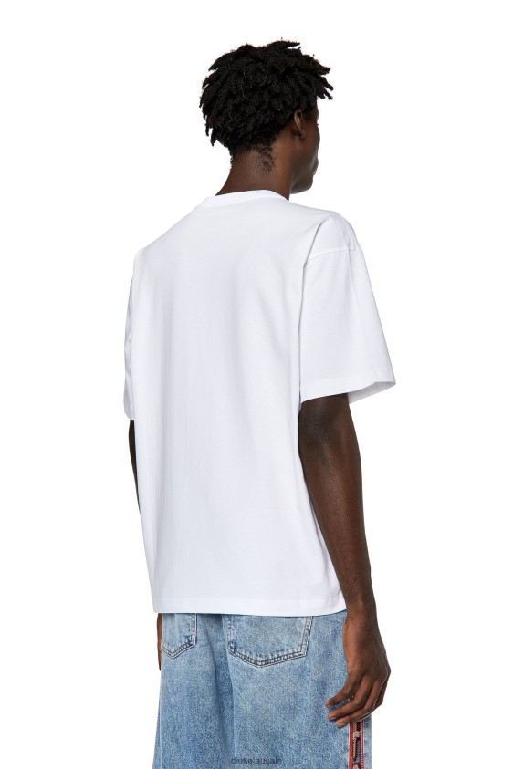 Diesel t-nlabel Apparel White Men 2XT44N241