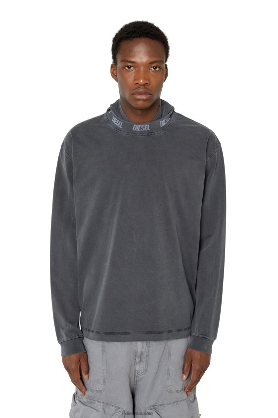 Diesel t-wahood-e1 Apparel Black Men 2XT44N207