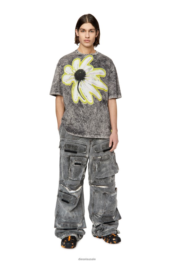 Diesel t-wash-h3 Apparel Black Men 2XT44N235