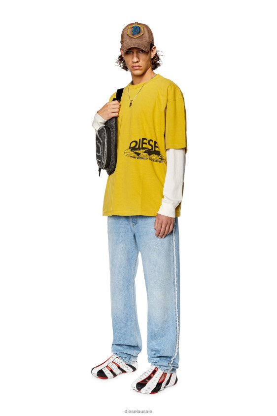 Diesel t-wash-l5 Apparel Yellow Men 2XT44N259