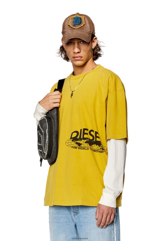 Diesel t-wash-l5 Apparel Yellow Men 2XT44N259
