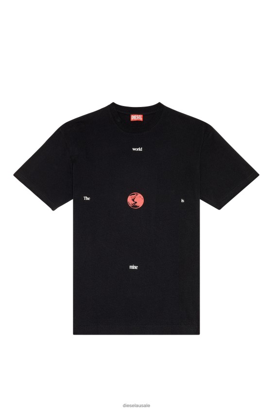 Diesel t-wash-l9 Apparel Black Men 2XT44N242