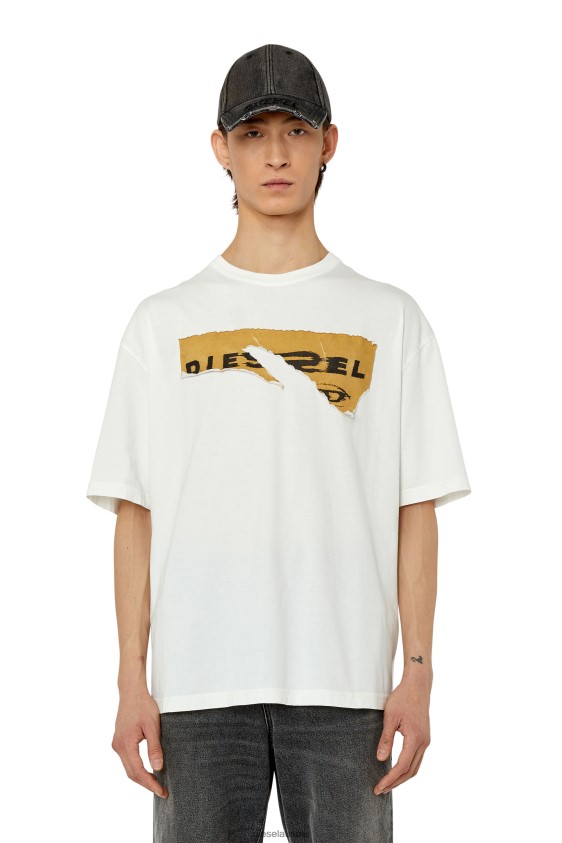 Diesel t-wash-poff Apparel White Men 2XT44N223