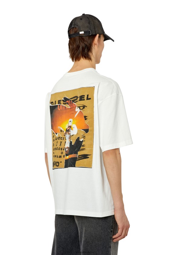 Diesel t-wash-poff Apparel White Men 2XT44N223