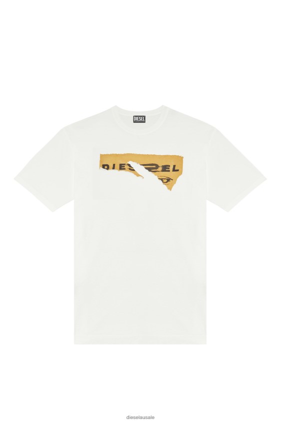 Diesel t-wash-poff Apparel White Men 2XT44N223
