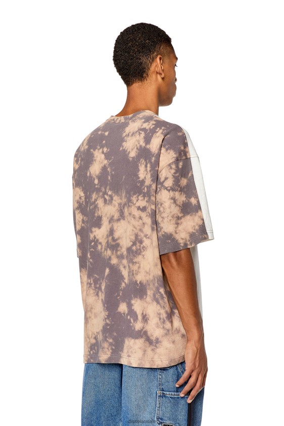 Diesel t-washbicol Apparel Pink/White Men 2XT44N268
