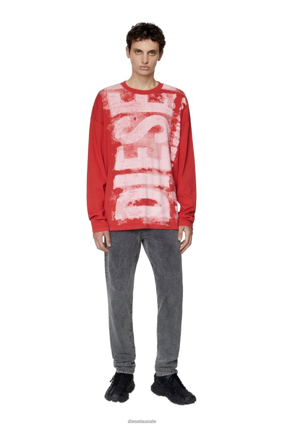 Diesel t-wasrib Apparel Red Men 2XT44N206