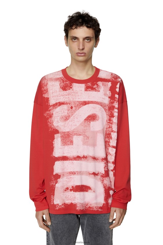 Diesel t-wasrib Apparel Red Men 2XT44N206
