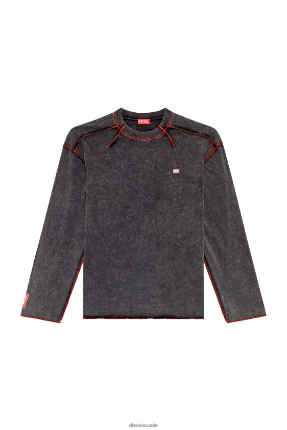 Diesel t-week-ls Apparel Dark grey Men 2XT44N277