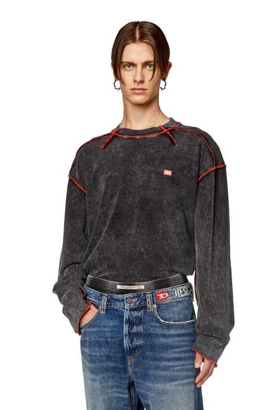 Diesel t-week-ls Apparel Dark grey Men 2XT44N277