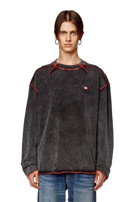 Diesel t-week-ls Apparel Dark grey Men 2XT44N277
