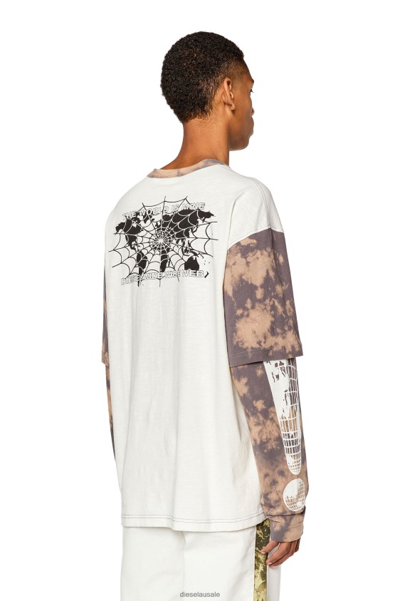 Diesel t-wesher Apparel White Men 2XT44N191