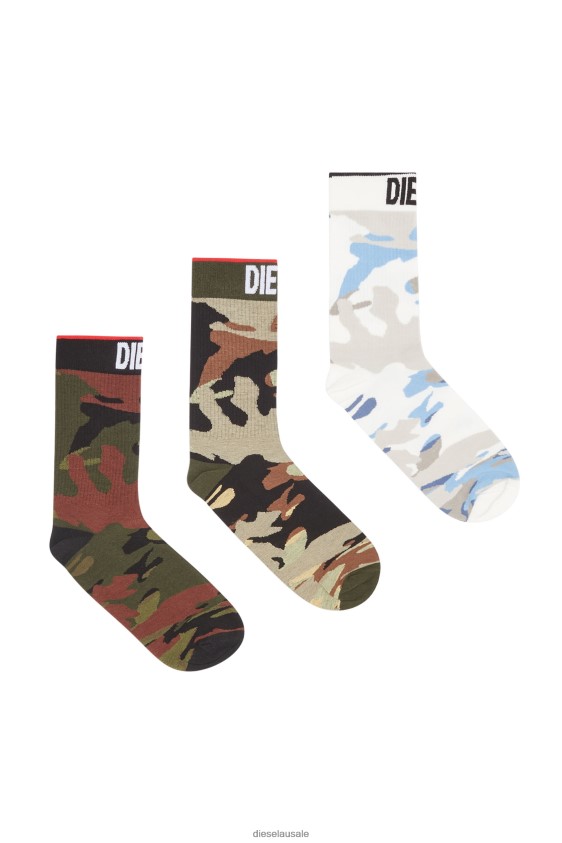 Diesel skm-ray-threepack Apparel Green/Brown Men 2XT44N602