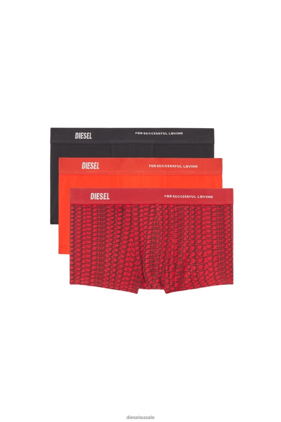 Diesel umbx-damienthreepack Apparel Black/Red Men 2XT44N453