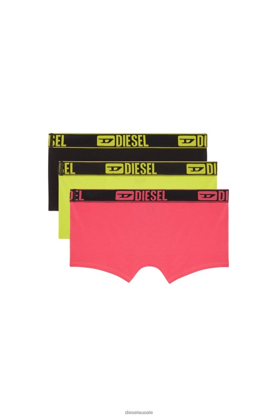 Diesel umbx-damienthreepack Apparel Pink/Yellow Men 2XT44N428
