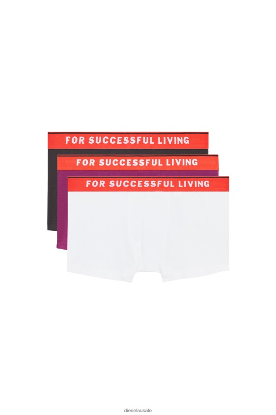 Diesel umbx-damienthreepack Apparel White/Violet Men 2XT44N452