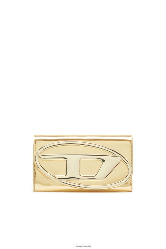 Diesel long wallet zip xxl Accessory Gold Women 2XT44N1126