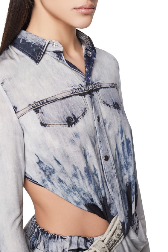 Diesel d-hanne Apparel Light Blue Women 2XT44N821