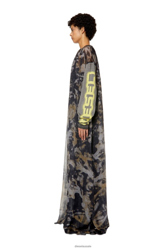Diesel d-lavi-new Apparel Grey/Black Women 2XT44N852