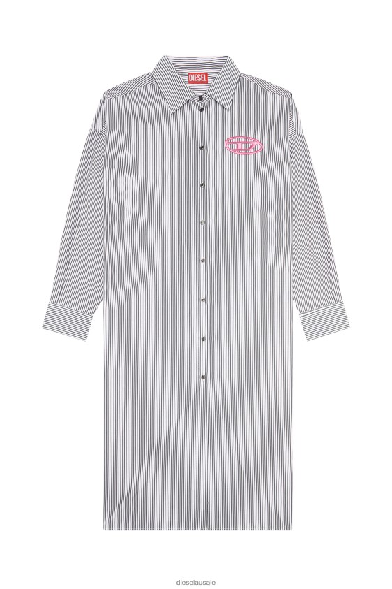 Diesel d-lun-stripe Apparel Black/White Women 2XT44N817